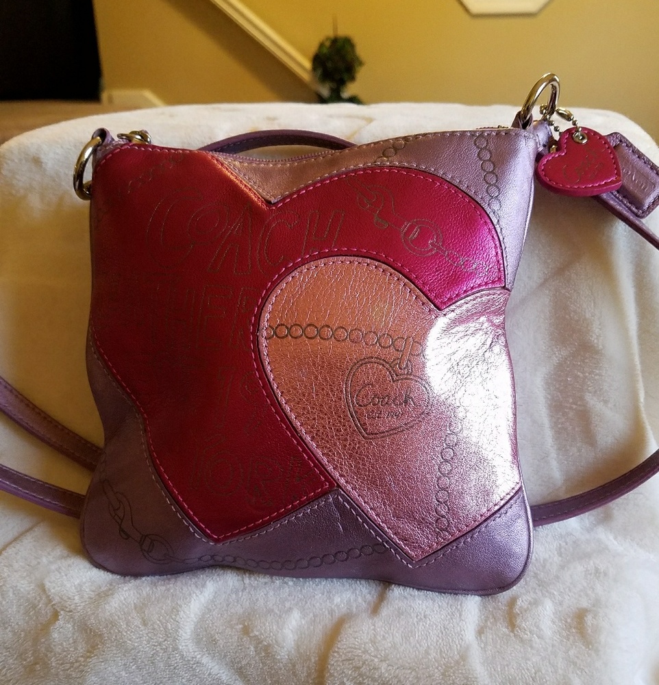 RARE!!! Coach🌺Poppy3💖Metallic Hearts 2-Piece Set - Picture 3 of 8
